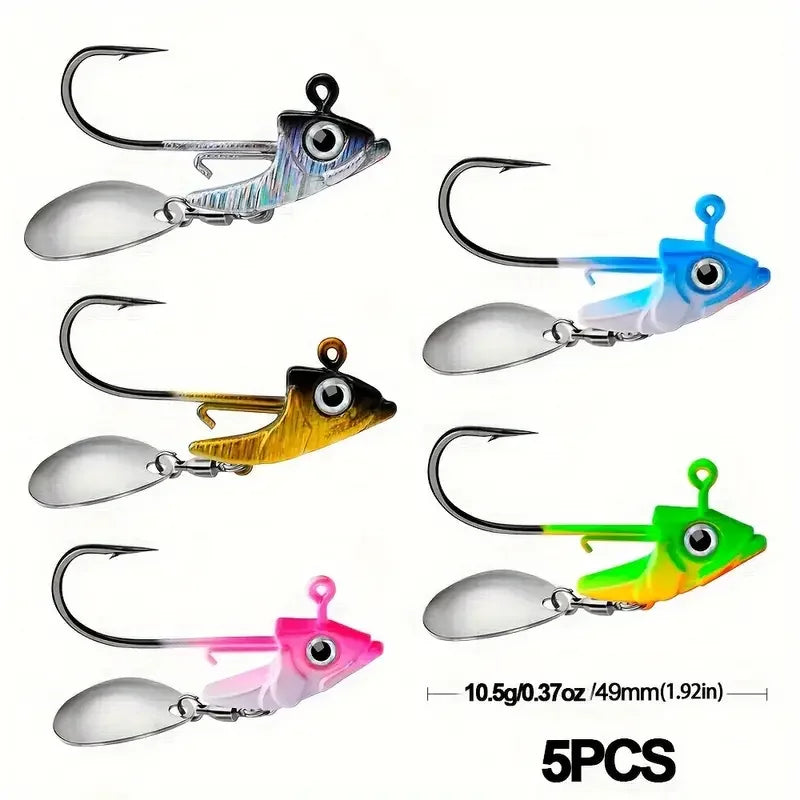 Lot de 5 Têtes Plombées High‑Performance – Jig Head Crank (7 g à 15 g)